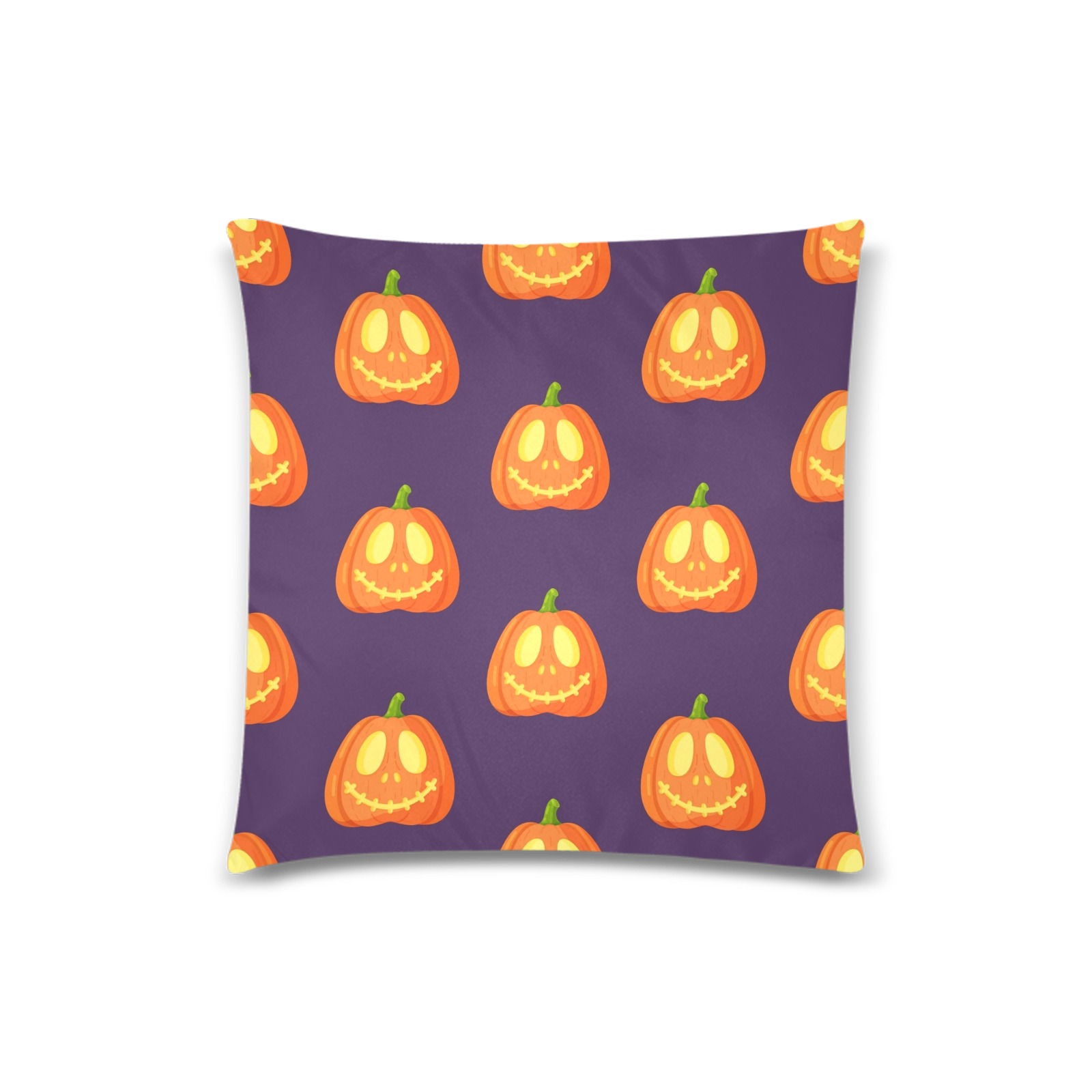 Halloween Pumpkin Custom Zippered Pillow Case 18"x18"(Twin Sides)