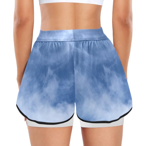 Sky wishes Collection Women's Sports Shorts with Compression Liner (Model L63)