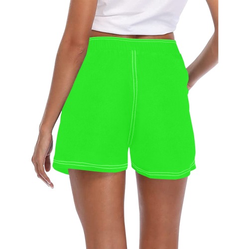 shorts lime green Women's Casual Board Shorts (Model L54)