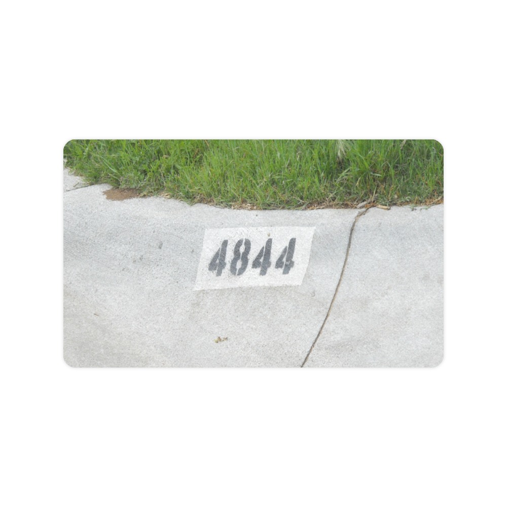 Street Number 4844 Doormat 30"x18" (Black Base)