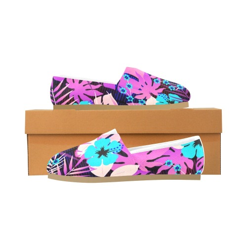 GROOVY FUNK THING FLORAL PURPLE Casual Shoes for Women (Model 004)