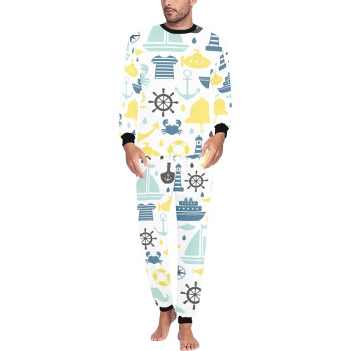 88y7y Men's All Over Print Pajama Set