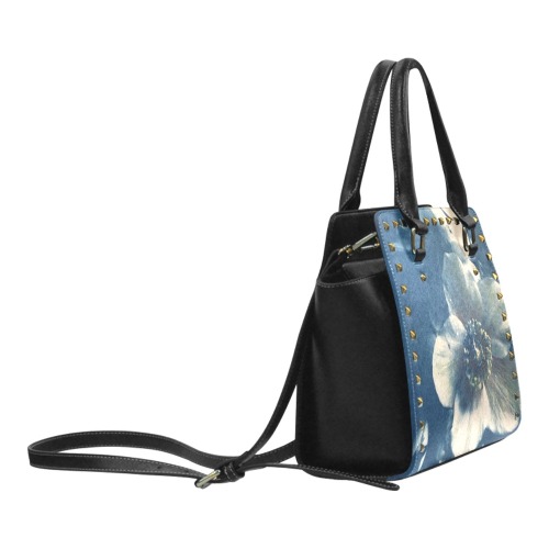 shoulder bag with cyanotype Rivet Shoulder Handbag (Model 1645)