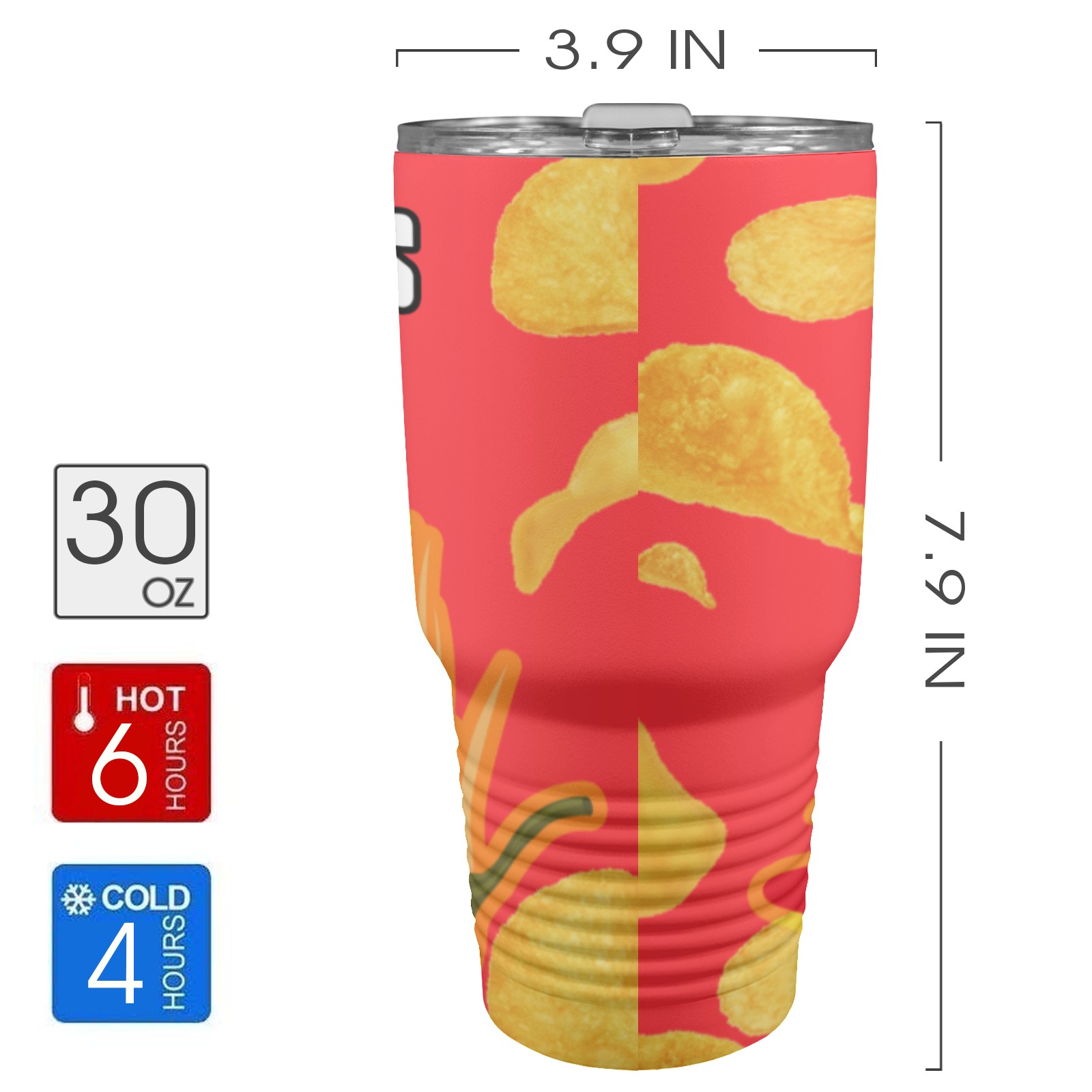 Hot Chlli Chips 30oz Tumbler 30oz Insulated Stainless Steel Mobile Tumbler