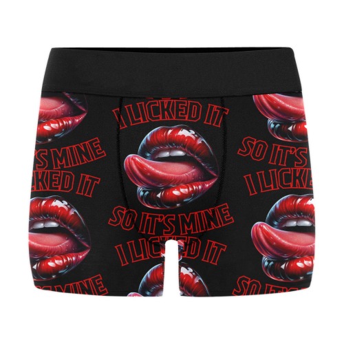 I Licked It, So It's Mine - Men's Boxer Briefs w/ Custom Waistband (Merged Design) (Model L10)