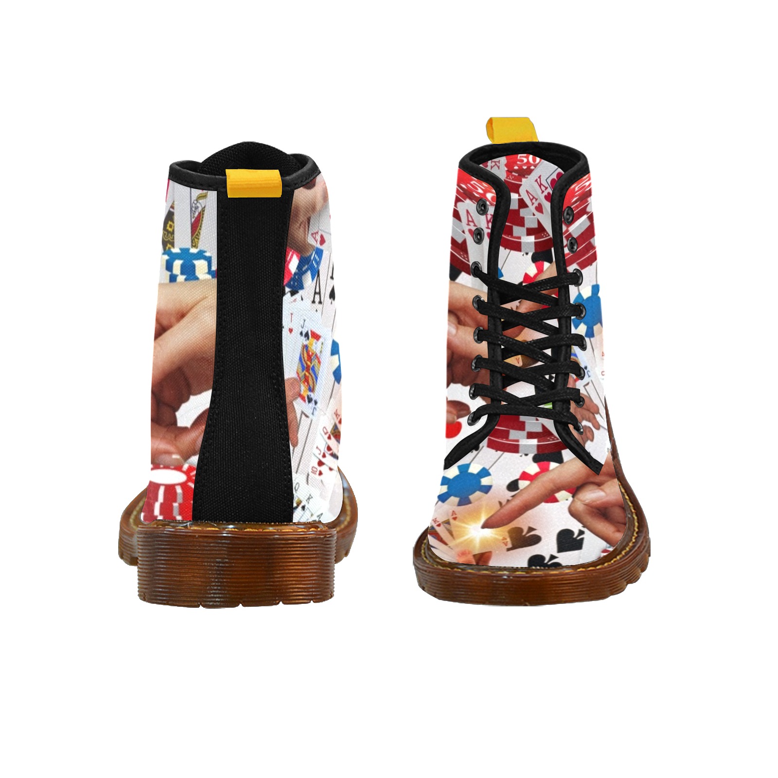 POKER NIGHT TOO Custom Canvas Boots For Women Model 1203H