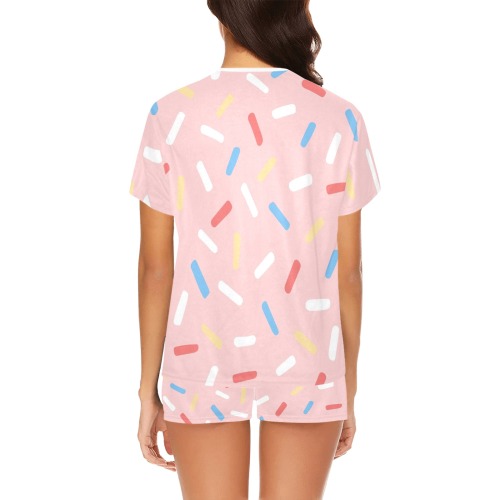 Confetti on Pink Women's Short Pajama Set