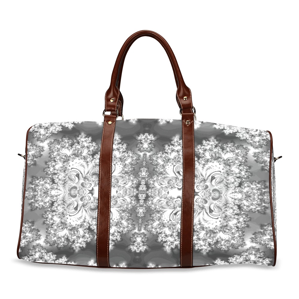 Silver Linings Frost Fractal Waterproof Travel Bag/Small (Model 1639)
