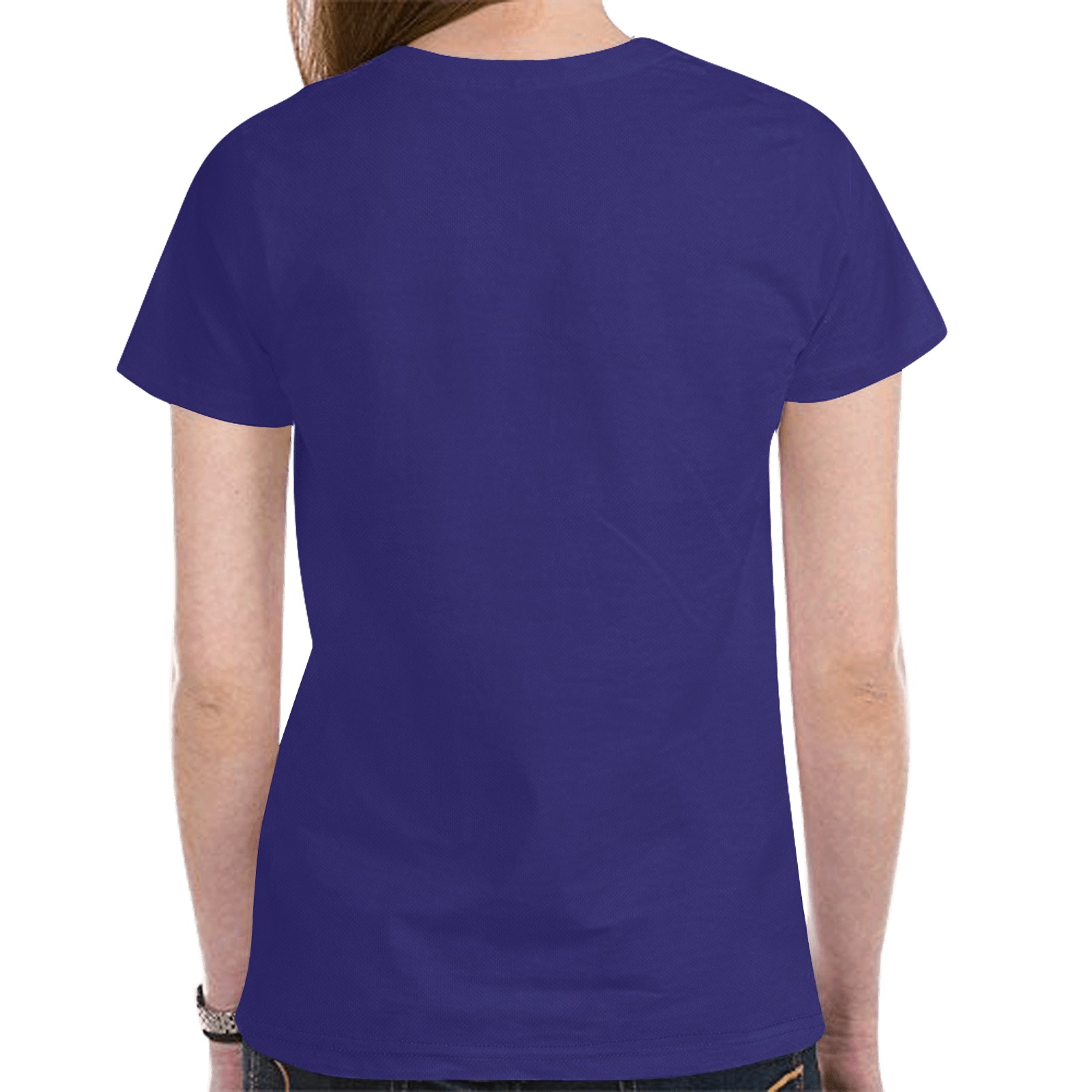 tshirt blue New All Over Print T-shirt for Women (Model T45)