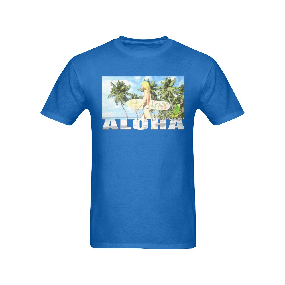 Aloha 01 Men's T-Shirt in USA Size (Front Printing Only)