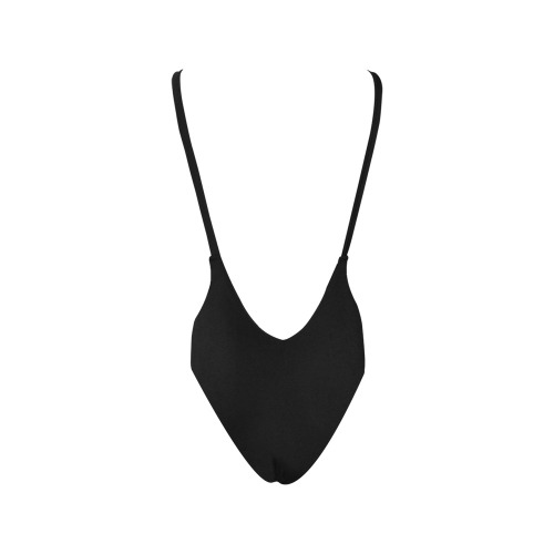 BLACK Sexy Low Back One-Piece Swimsuit (Model S09)