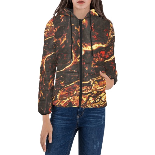 Flash Fire Women's Padded Hooded Jacket (Model H46)