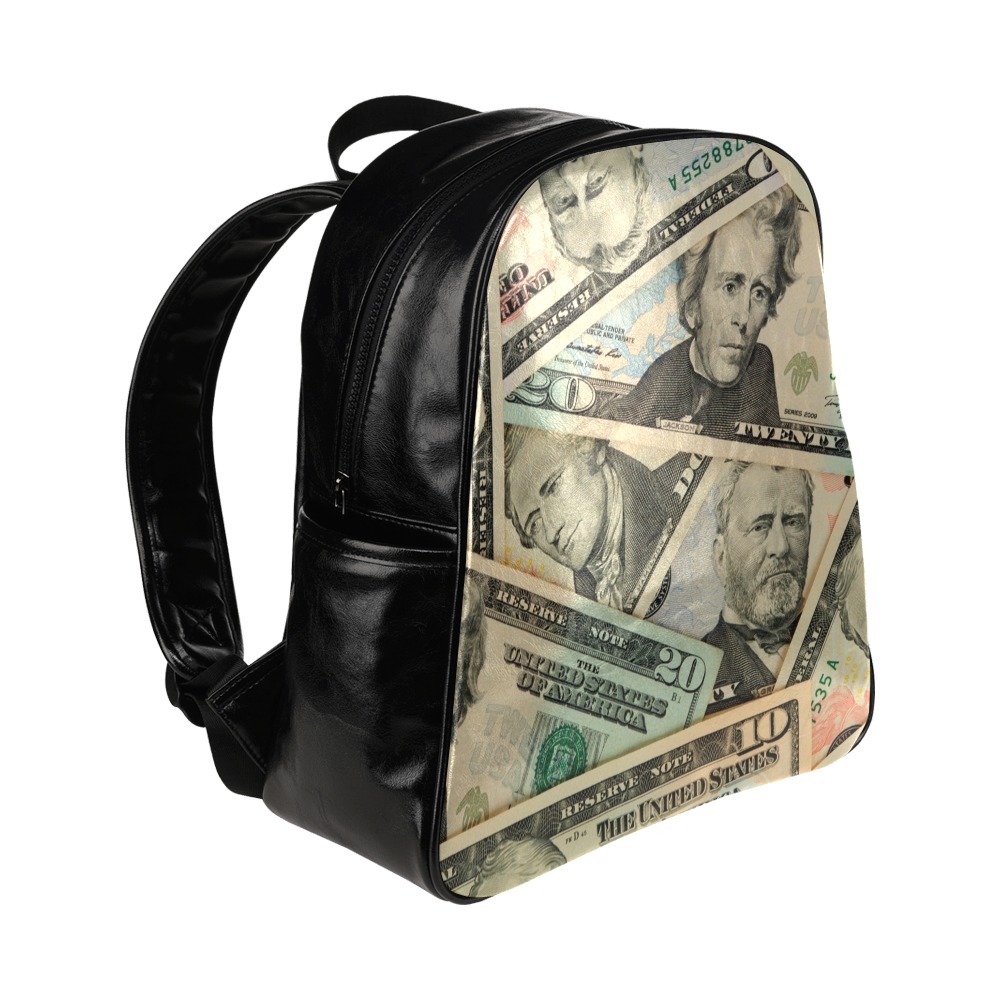 US PAPER CURRENCY Multi-Pockets Backpack (Model 1636)