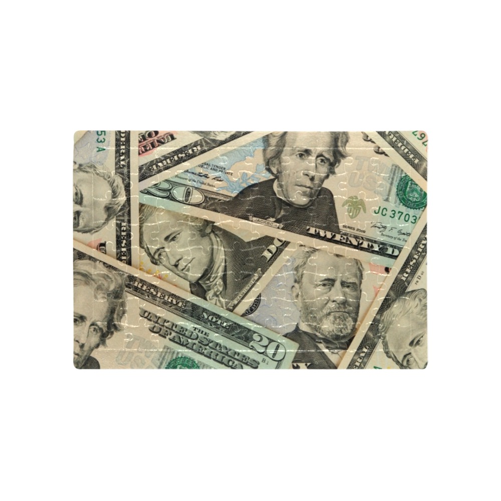US PAPER CURRENCY A4 Size Jigsaw Puzzle (Set of 80 Pieces)