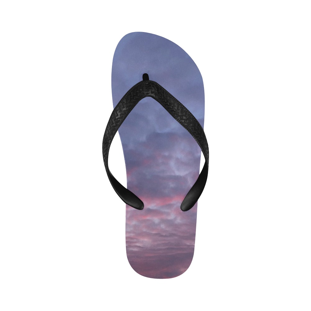 Morning Purple Sunrise Collection Flip Flops for Men/Women (Model 040)