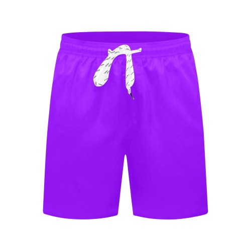 color electric violet Men's Mid-Length Beach Shorts (Model L51)