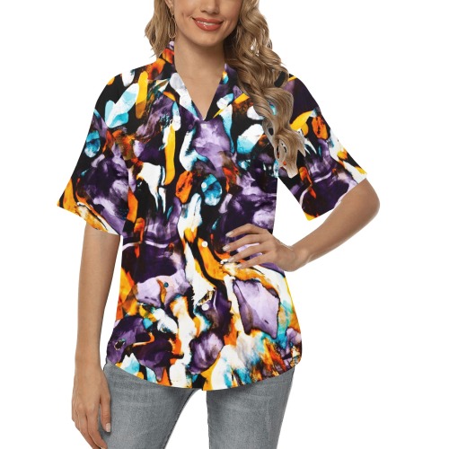 Colorful dark brushes abstract