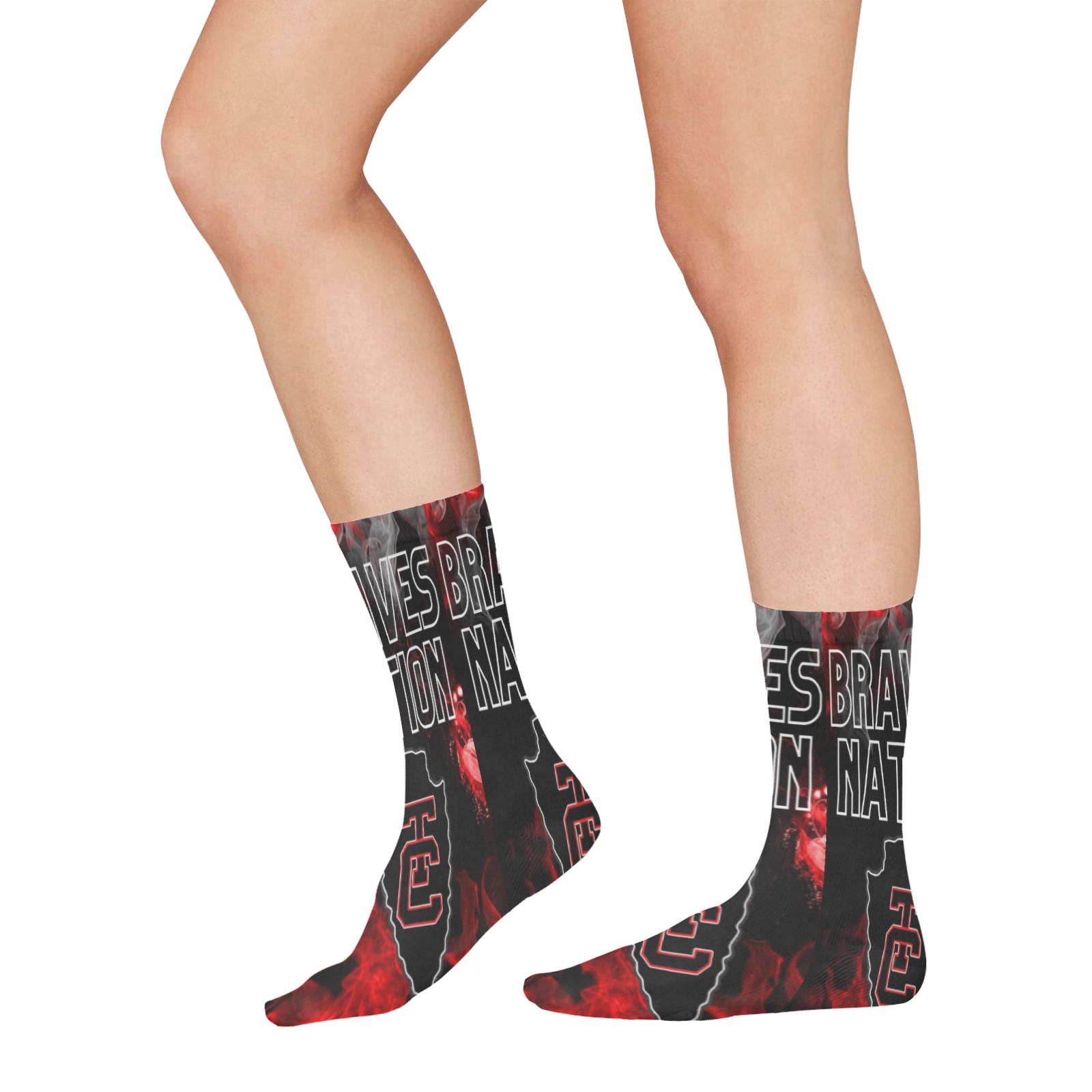Braves Nation All Over Print Socks for Women