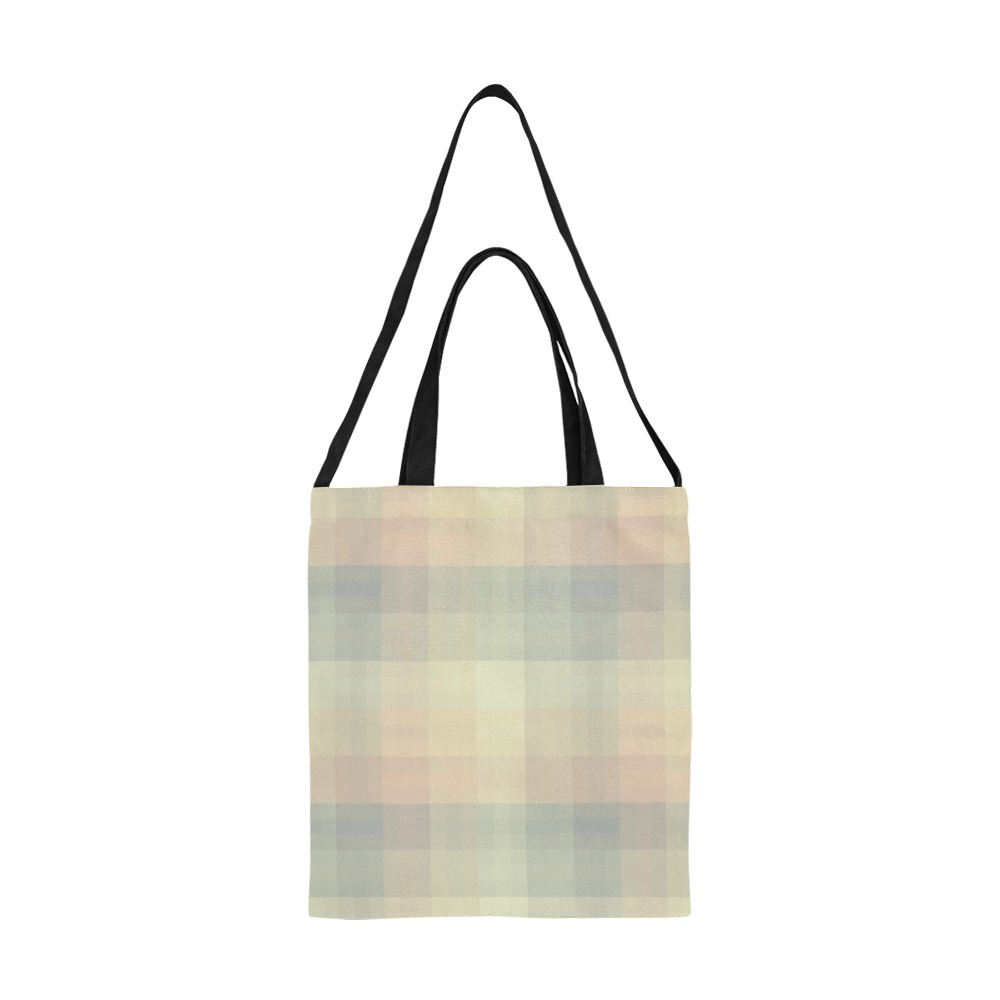 Candy Sweet Pastel Pattern Checkers All Over Print Canvas Tote Bag/Medium (Model 1698)