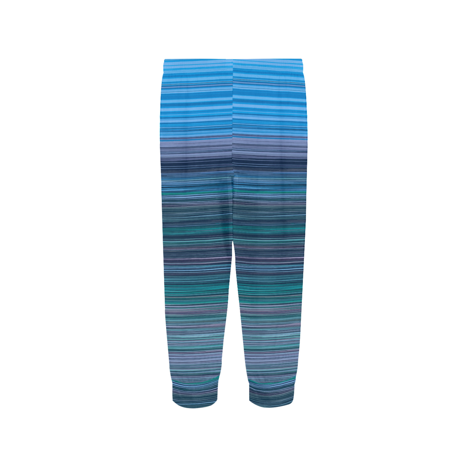 Abstract Blue Horizontal Stripes Women's All Over Print Pajama Trousers