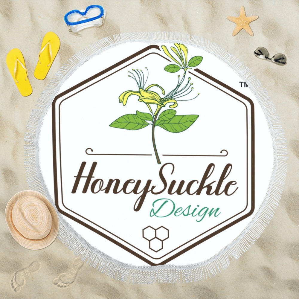 Honey Suckle Circular Beach Shawl 59"x 59"