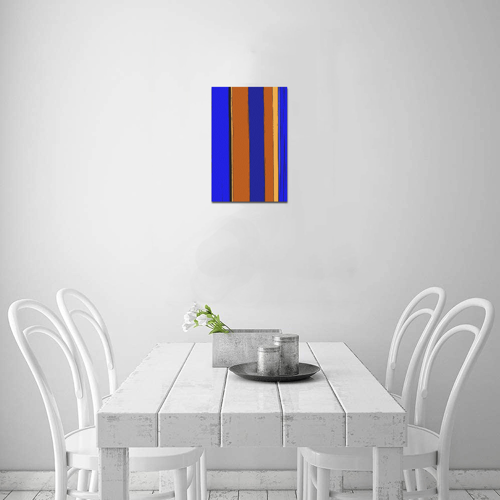 Abstract Blue And Orange 930 Upgraded Canvas Print 8"x12"