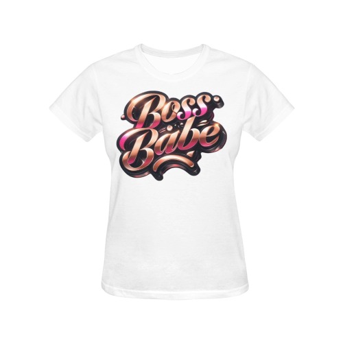 Boss Babe - All Over Print T-Shirt for Women (USA Size) (Model T40)