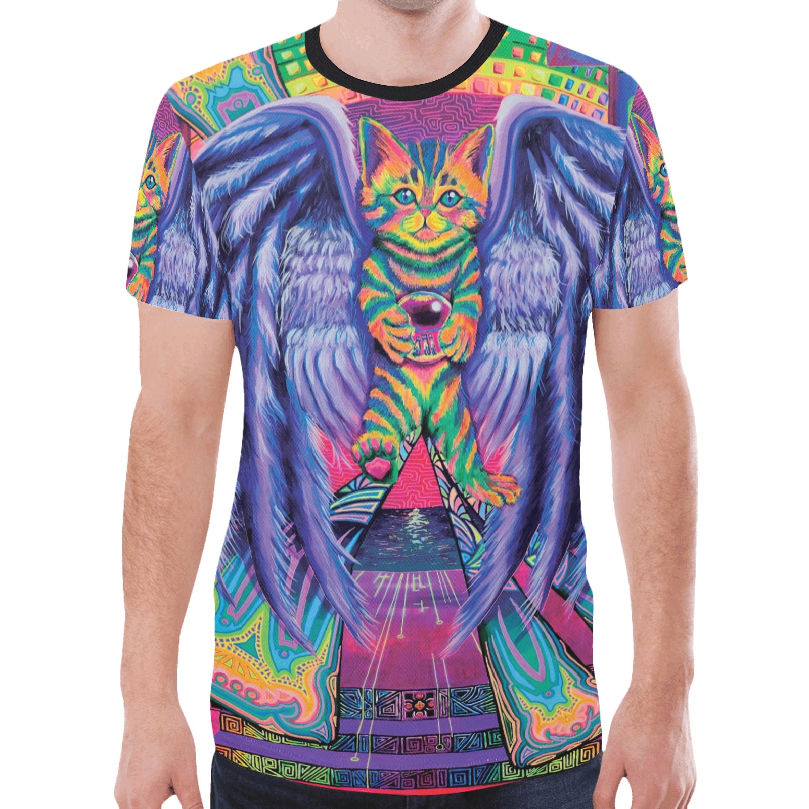 Cat wings New All Over Print T-shirt for Men (Model T45)