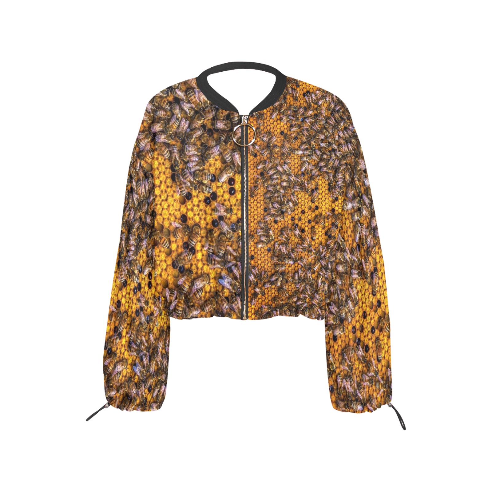 HONEY BEES 3 Cropped Chiffon Jacket for Women (Model H30)
