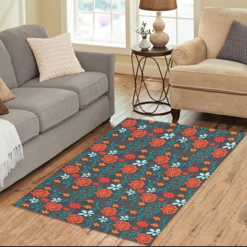 Pretty floral pattern Area Rug 5'x3'3''