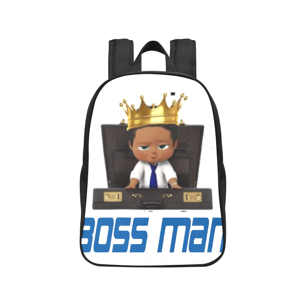 Boss Baby w crown Fabric School Backpack (Model 1682) (Medium)
