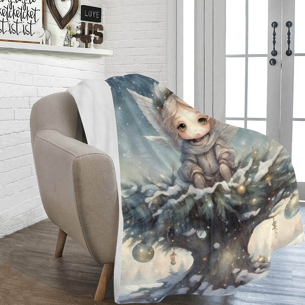 Little Christmas Angel Ultra-Soft Micro Fleece Blanket 54''x70''