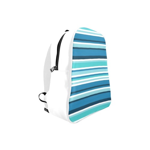 Beautiful Blue Stripes School Backpack (Model 1601)(Small)