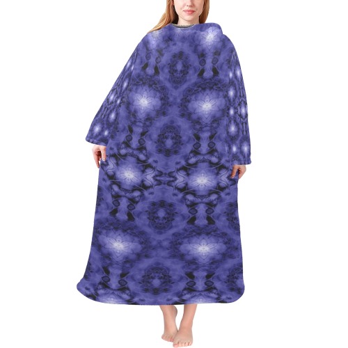 Nidhi decembre 2014-pattern 7-44x55 inches-night neck back Blanket Robe with Sleeves for Adults
