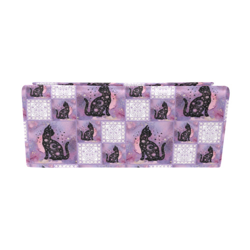 Purple Cosmic Cats Patchwork Pattern Custom Foldable Glasses Case