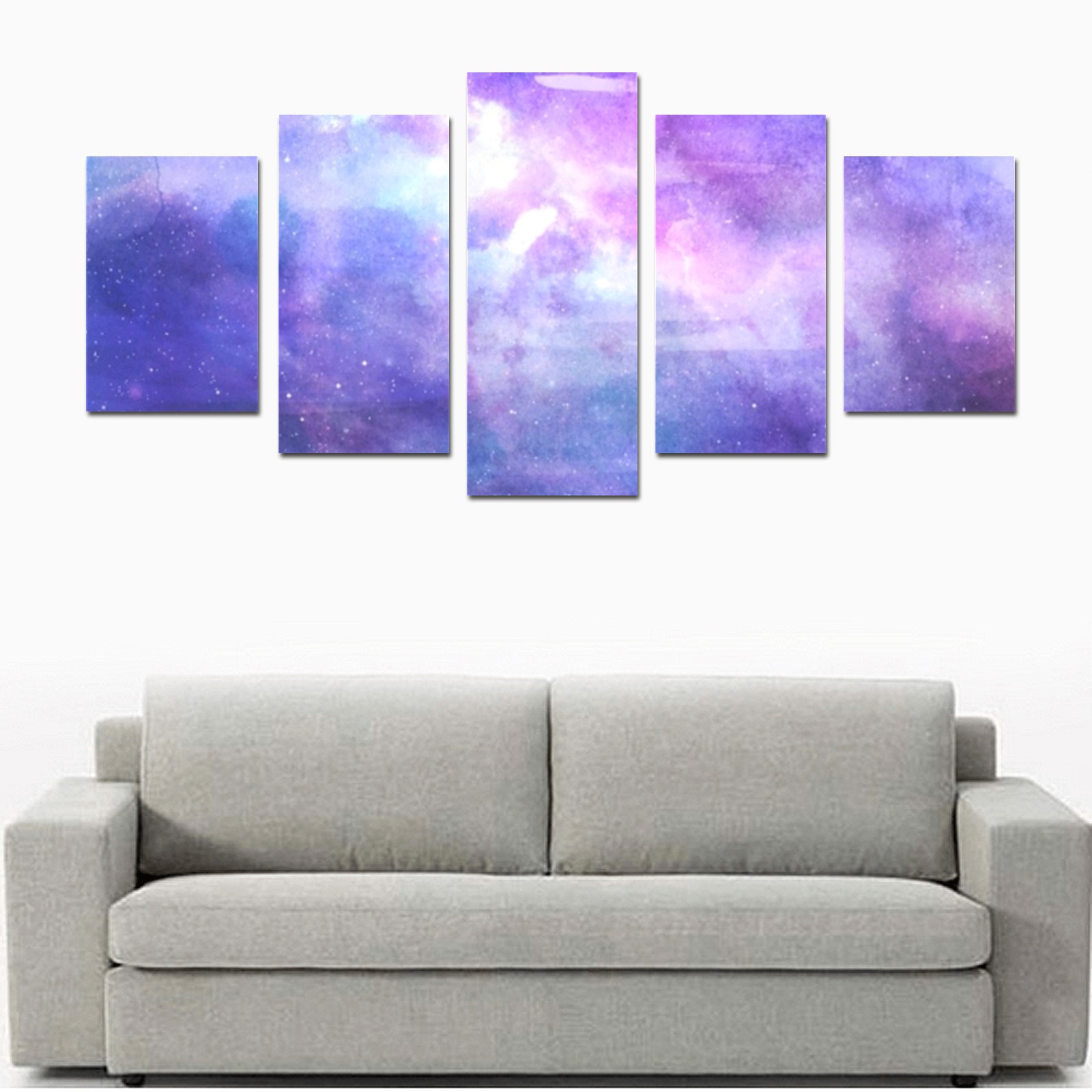 Watercolor Galaxy Canvas Print Sets D (No Frame)