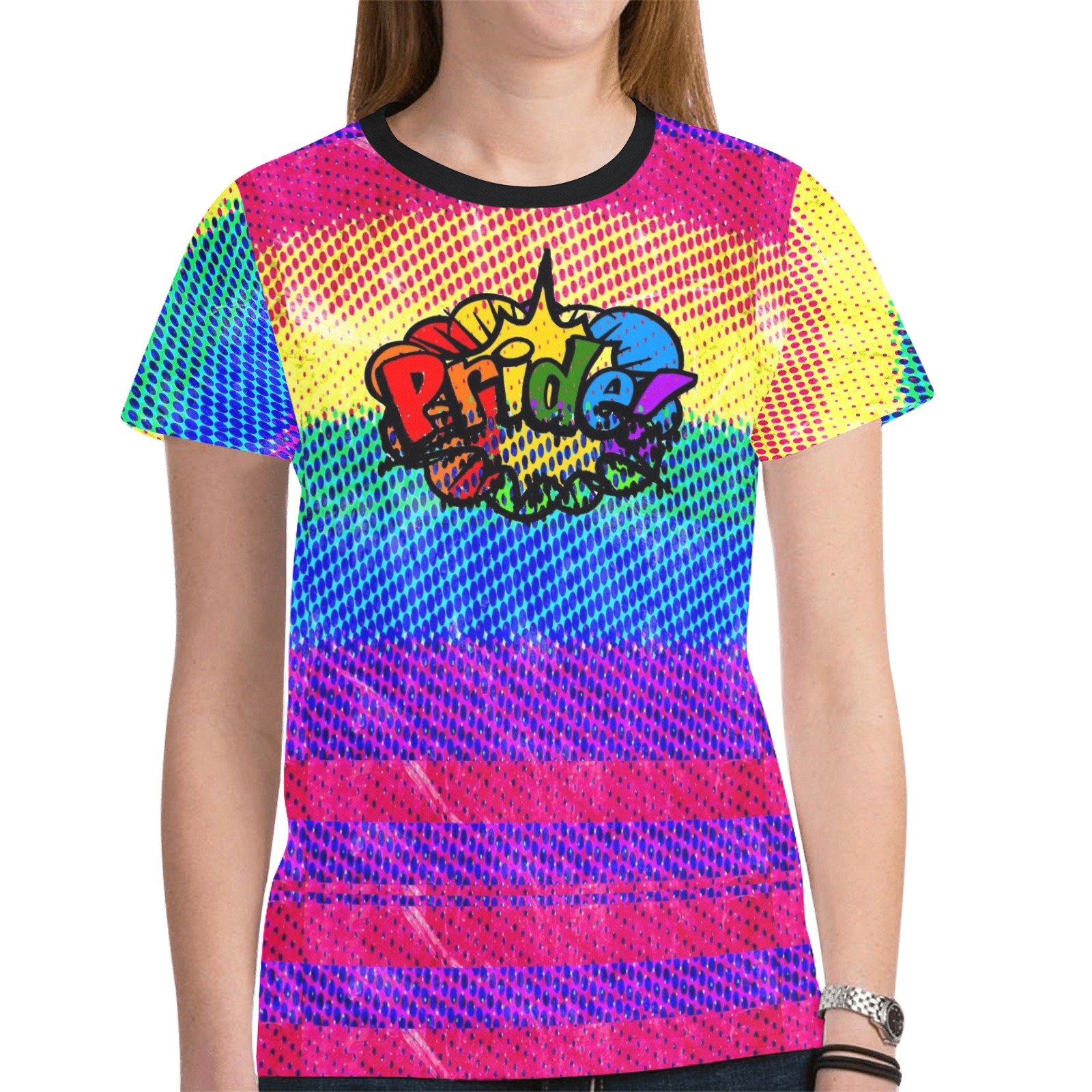 Rainbow Pride by Nico Bielow New All Over Print T-shirt for Women (Model T45)