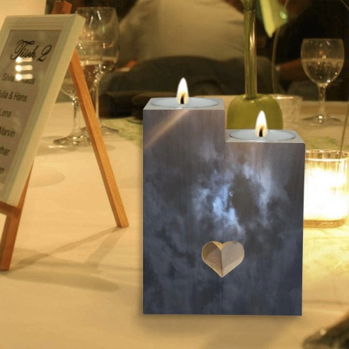 Mystic Moon Collection Wooden Candle Holder (Without Candle)