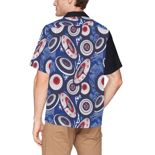 UMBRELLA 0001 Hawaiian Shirt with Chest Pocket (Model T58)