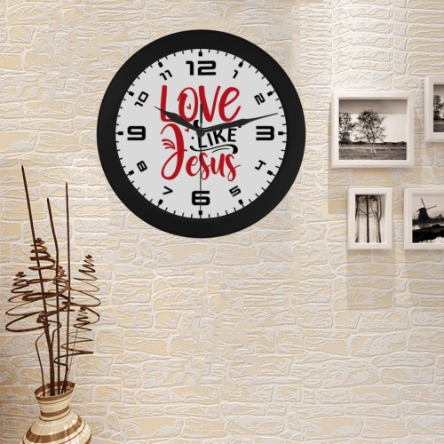Love Like Jesus Circular Plastic Wall clock