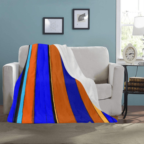 Abstract Blue And Orange 930 Ultra-Soft Micro Fleece Blanket 40"x50"