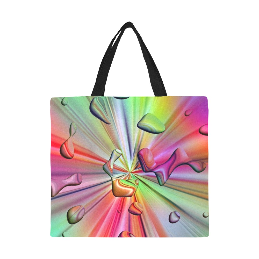 10 Years Nico Bielow Art Limited Motif Rainbow All Over Print Canvas Tote Bag/Large (Model 1699)