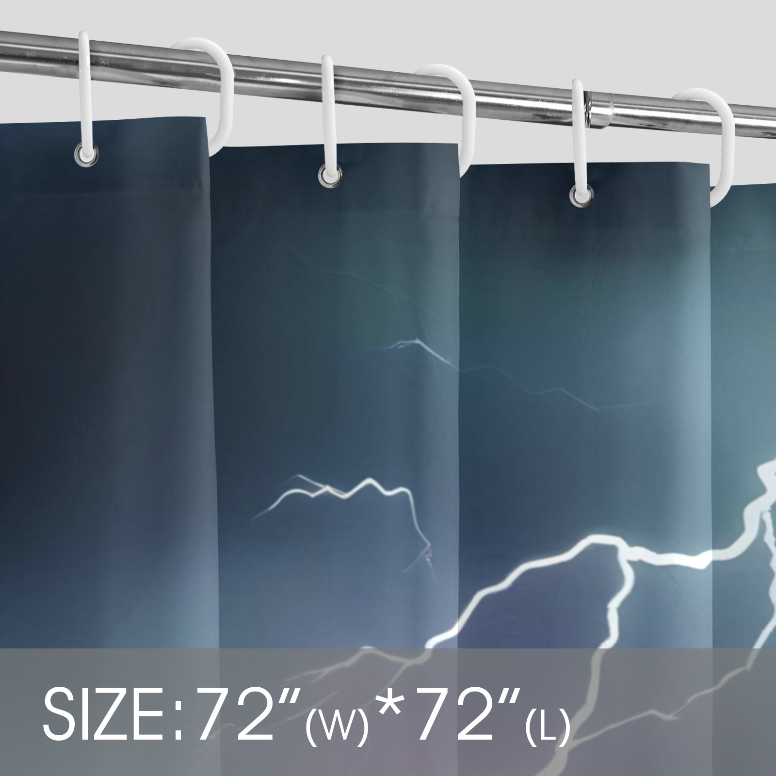 Lightning Bolt Shower Curtain Shower Curtain 72" x 72"