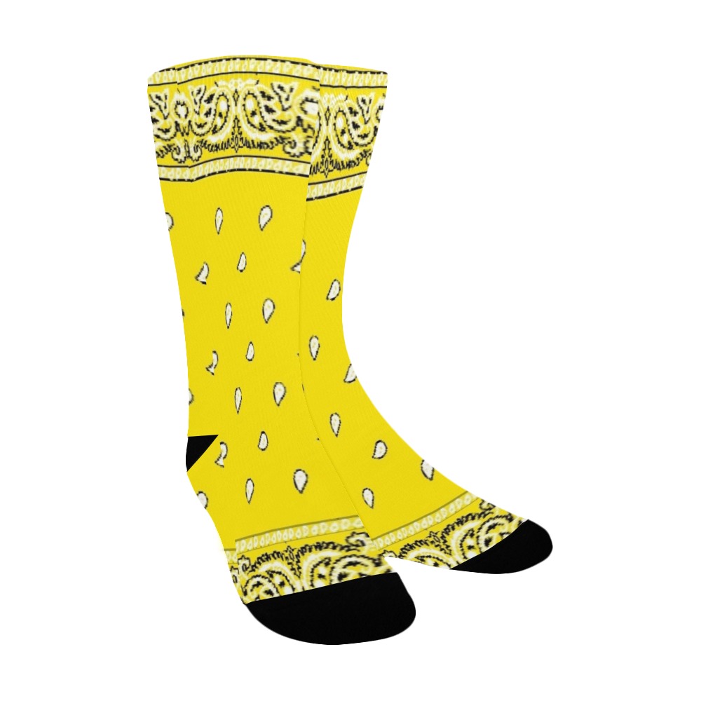 Yellow Bandana Women's Custom Socks