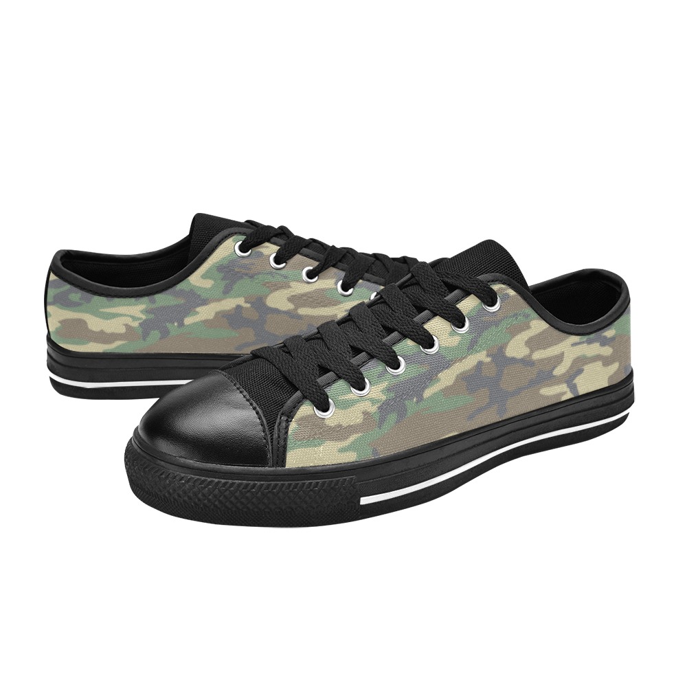 Vintage Coolio Camouflage Beta Ghost Men's Classic Canvas Shoes (Model 018)