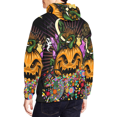 Halloween Treats All Over Print Hoodie for Men (USA Size) (Model H13)