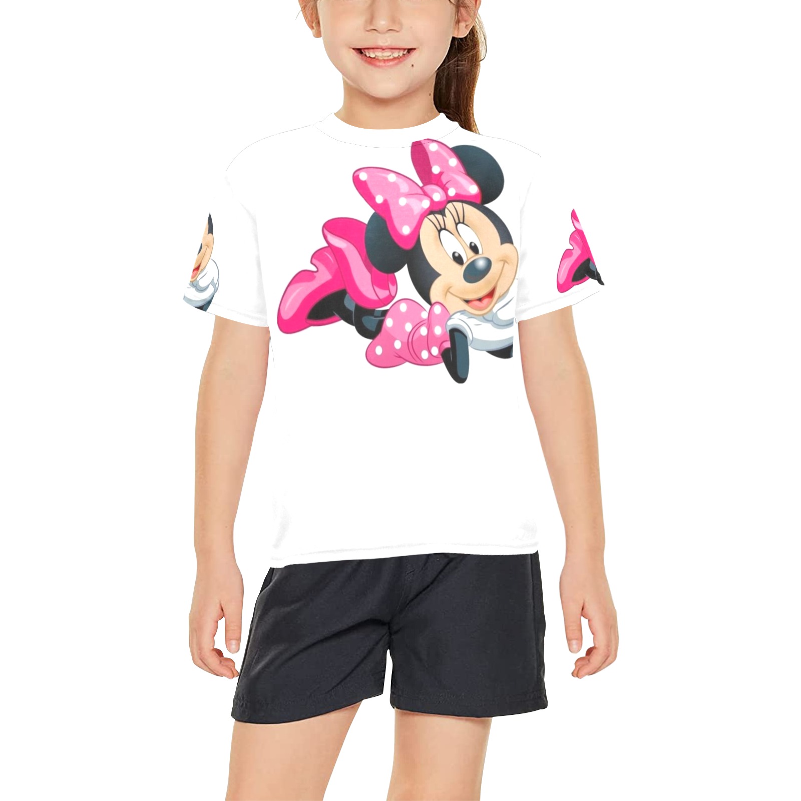 Mickey shirt 2 Big Girls' All Over Print Crew Neck T-Shirt (Model T40-2)