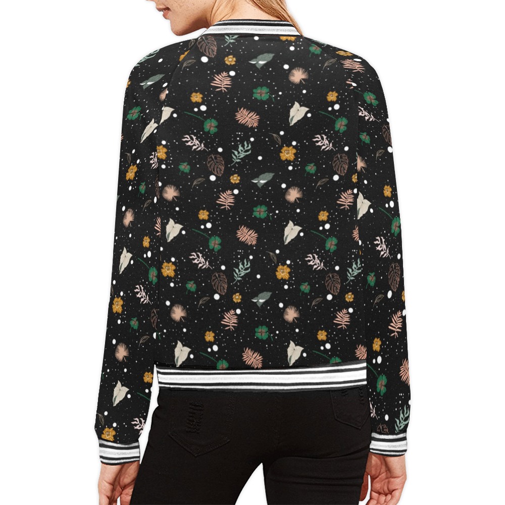Lucky nature in space I All Over Print Bomber Jacket for Women (Model H21)