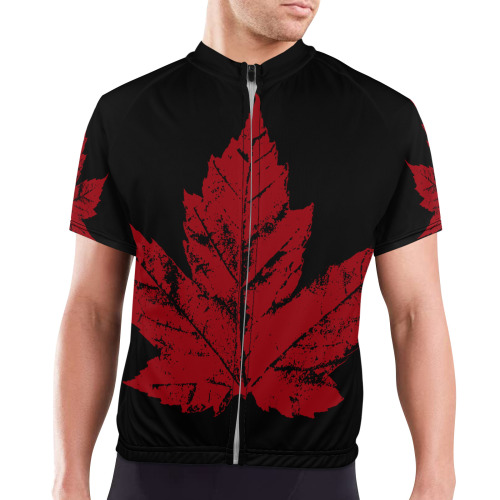 Cool Retro Canada Bike Shirts Men's Cycling Jersey (Model T77)