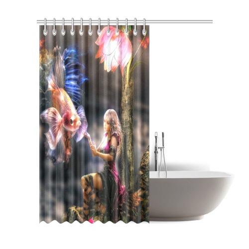 Fish Fairy Shower Curtain 72"x84"